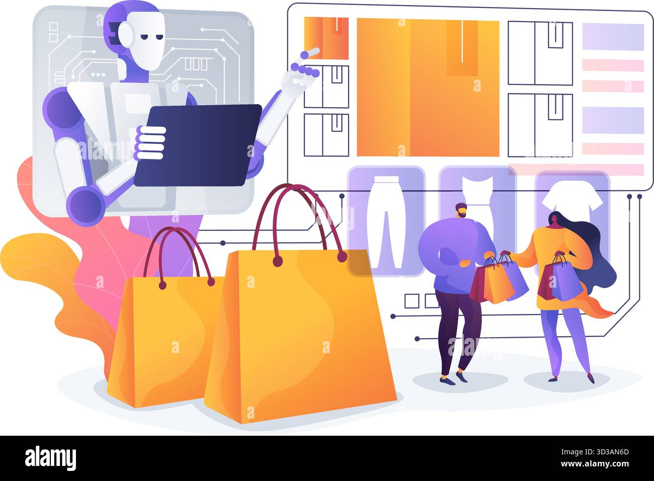 AI-Driven Inventory Optimization abstract concept vector illustration ...