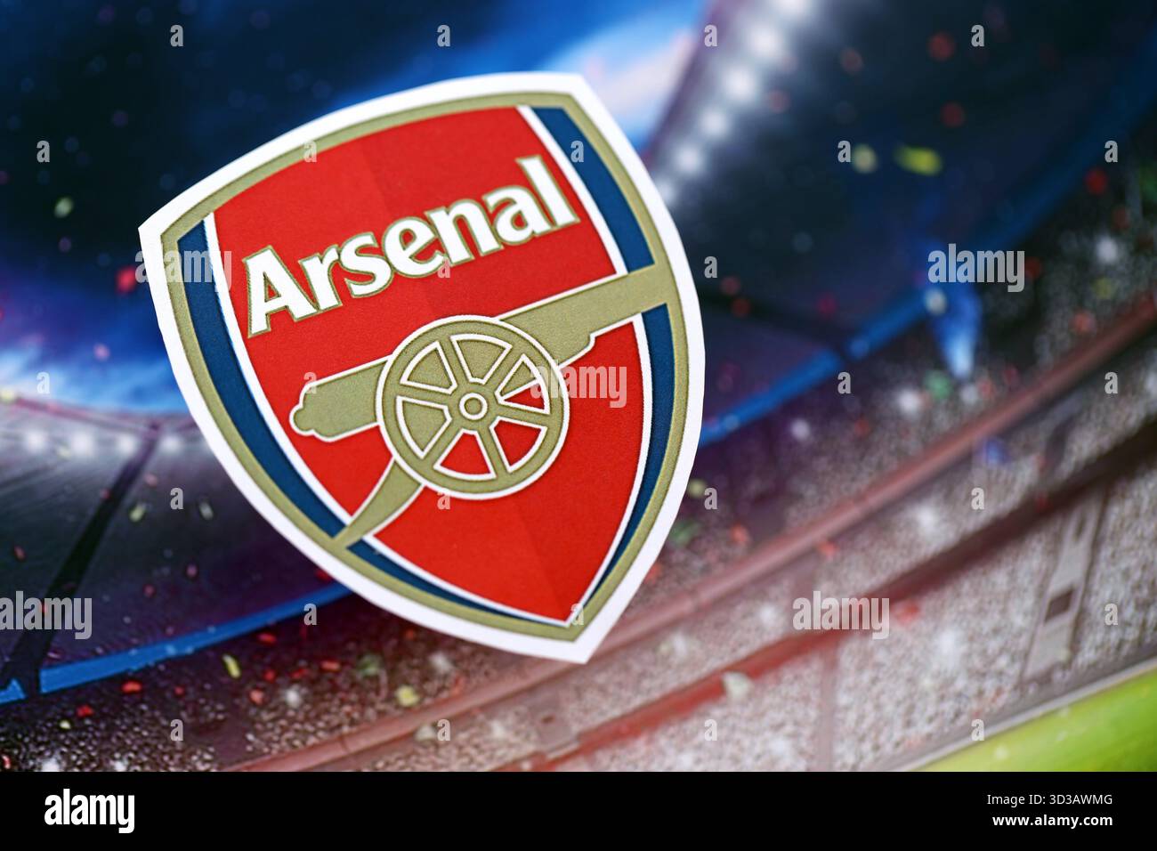 Gunners Drapeau géant Arsenal FC (Premier League) avec blason de football (1 ,5 x 0,9 m Gunners Drapeau géant Arsenal FC (Premier League) avec blason de football (1 ,5 x 0,9 m