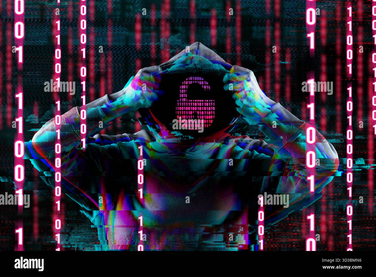 Glitch effect young woman hi-res stock photography and images - Alamy