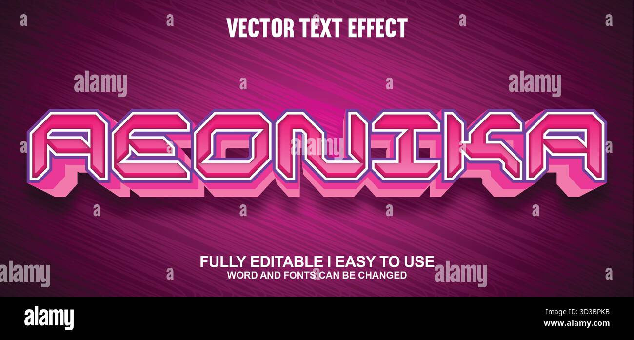 Editable Vector Text Effect Stock Vector Image & Art - Alamy
