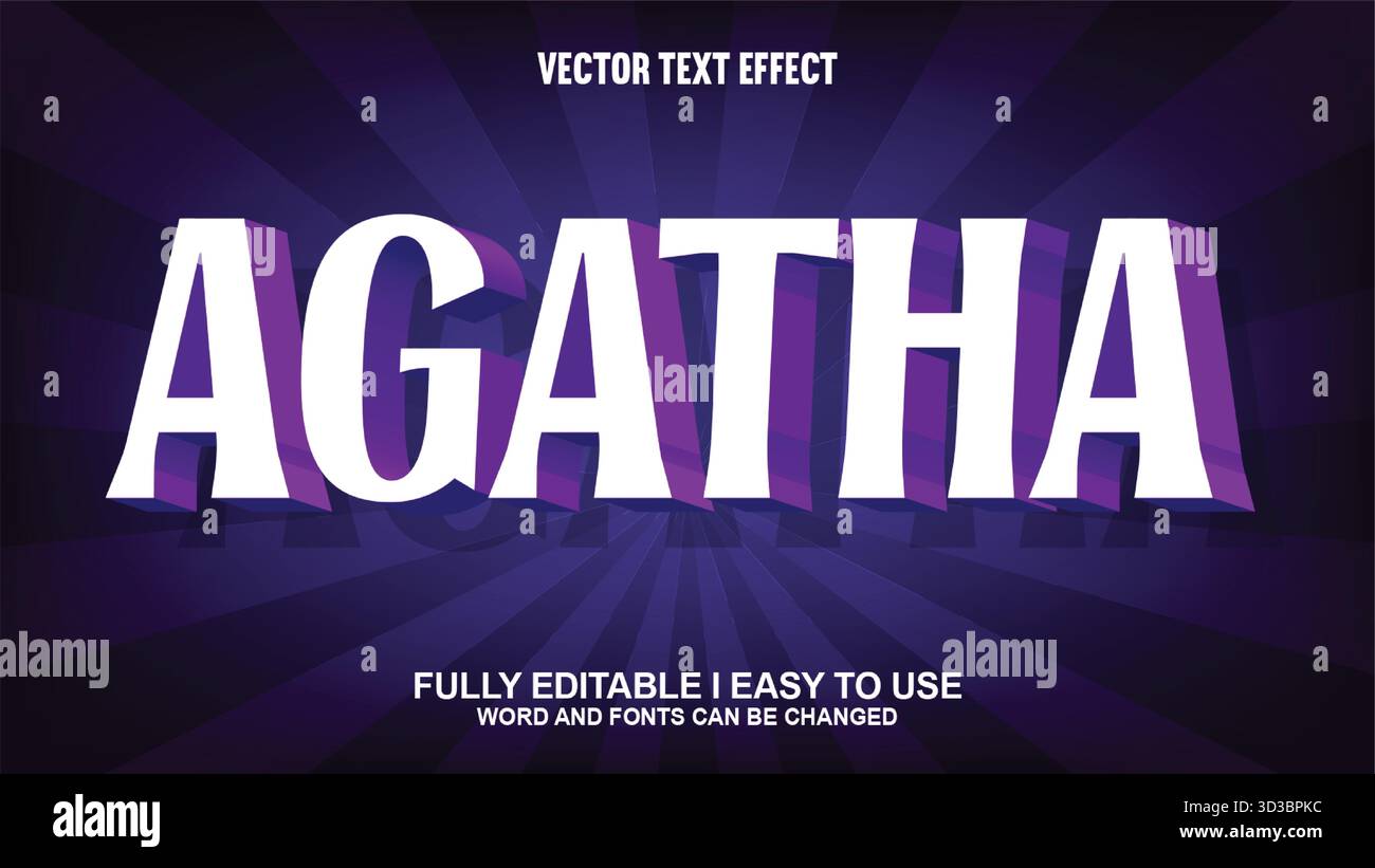 Editable Vector Text Effect Stock Vector