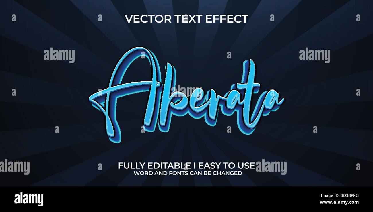 Editable Vector Text Effect Stock Vector