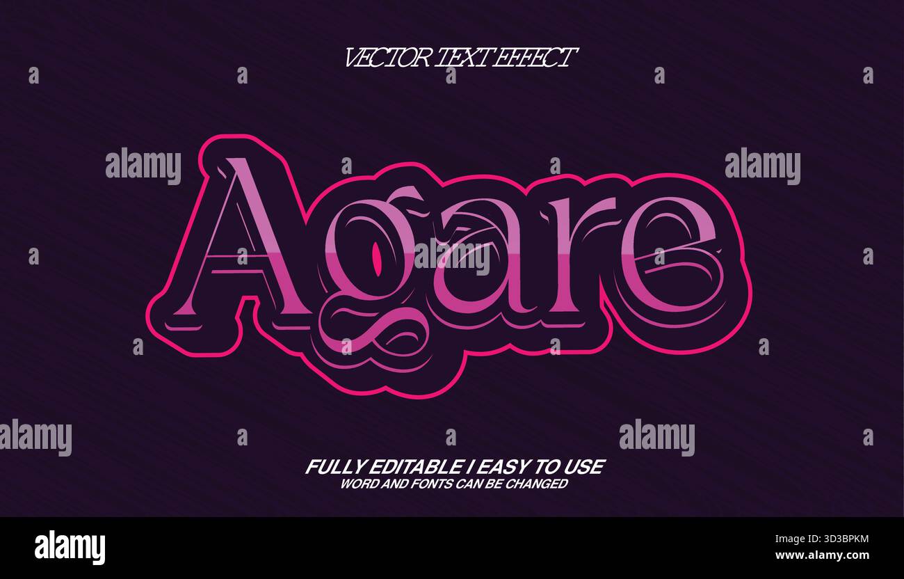 Editable Vector Text Effect Stock Vector