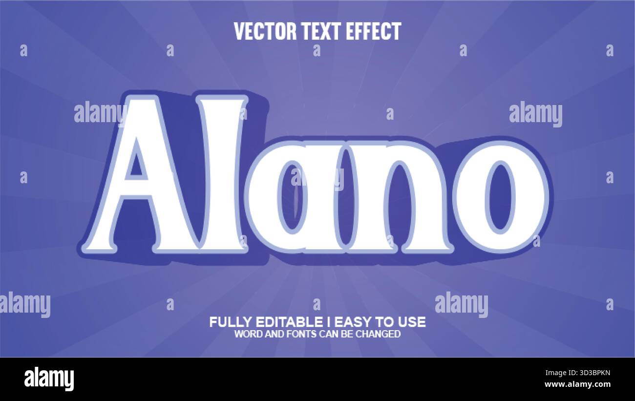Editable Vector Text Effect Stock Vector