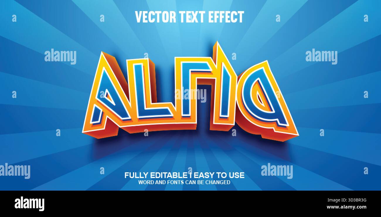Editable Vector Text Effect Stock Vector