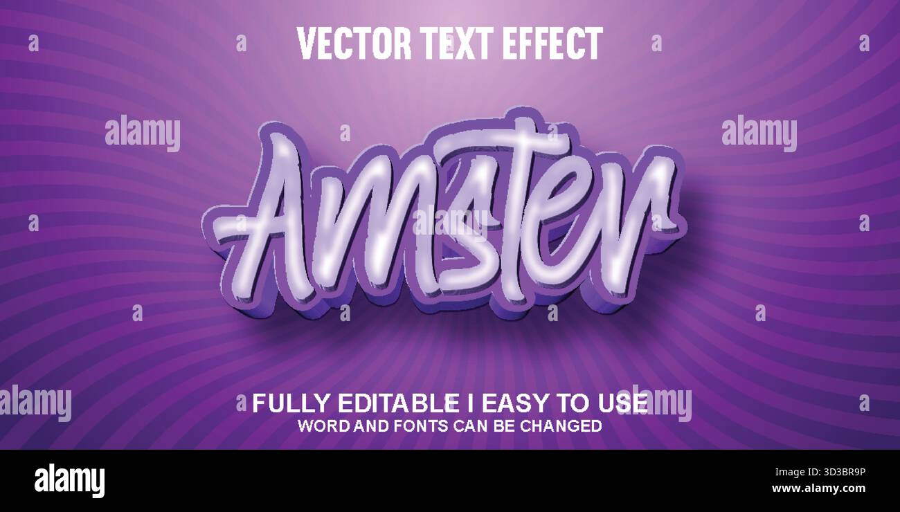 Editable Vector Text Effect Stock Vector