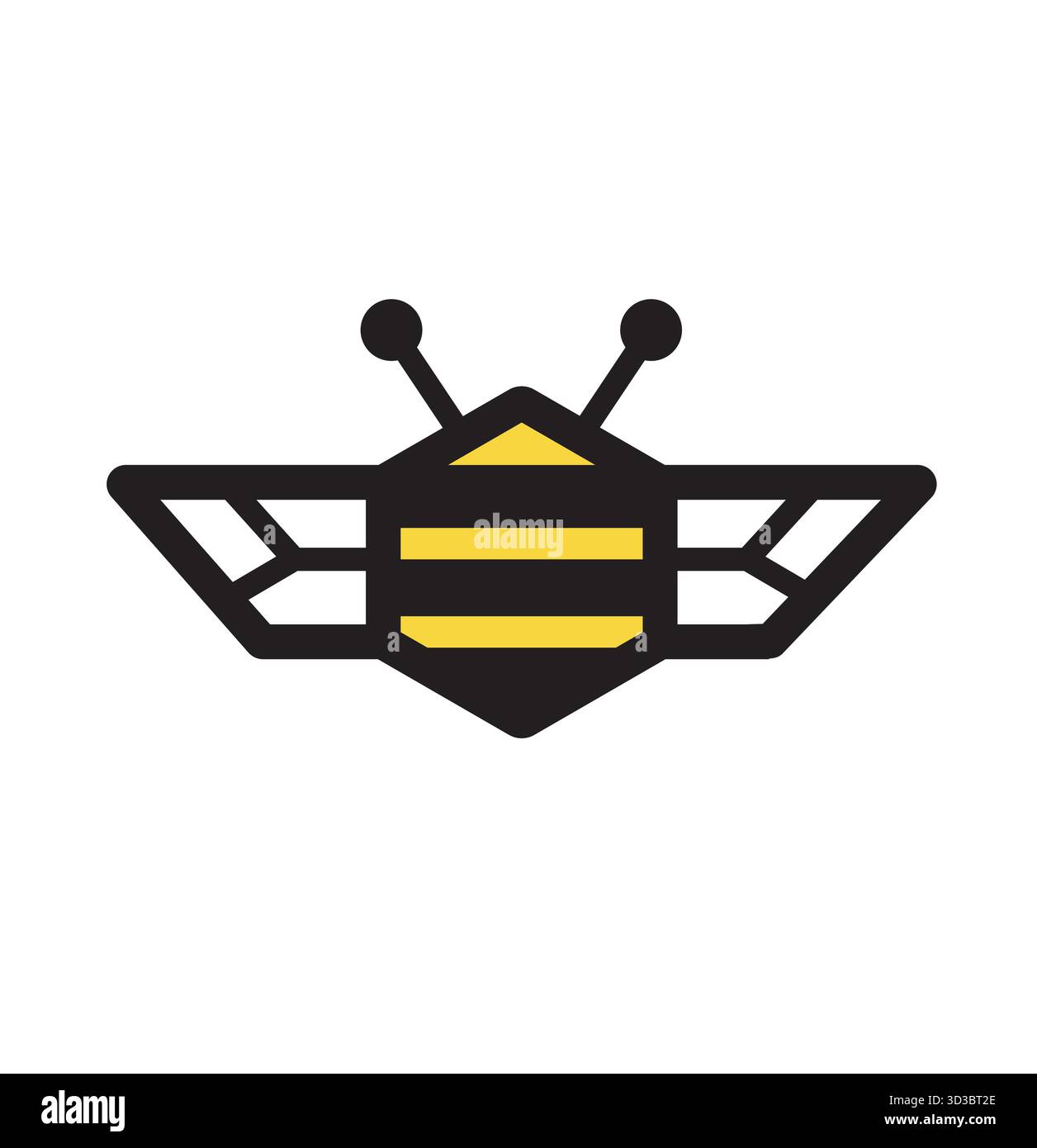 Bee Logo Geometric Insect Design Vector Design Icon Illustration Stock Vector