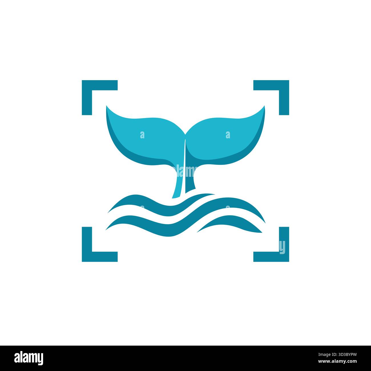 Blue Whale Logo Screen Camera Vector Symbol Icon Design Illustration Stock Vector