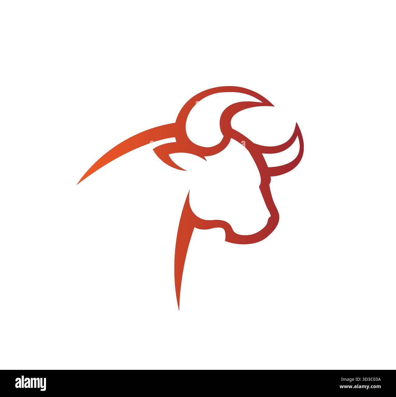 Creative Wild Bull Buffalo Horn Head Vector Logo Design icon symbol ...
