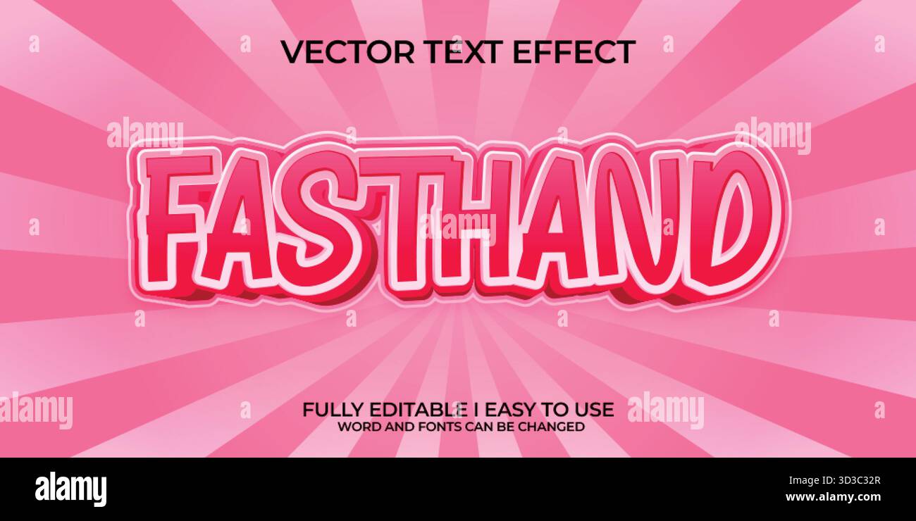 Editable Vector Text Effect Stock Vector Image & Art - Alamy