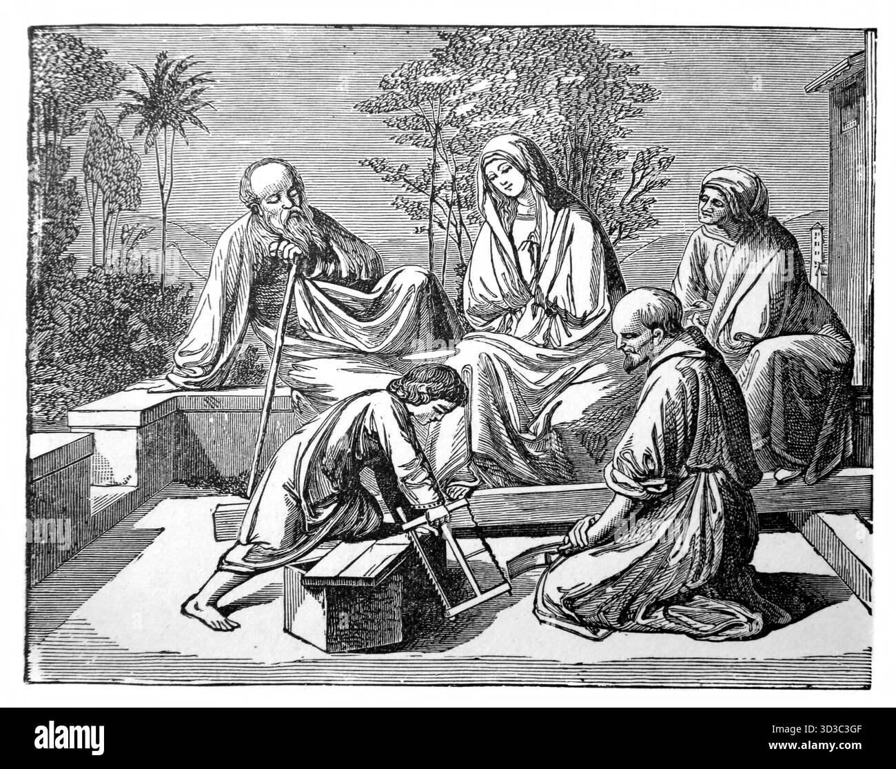 Jesus the carpenter Black and White Stock Photos & Images - Alamy