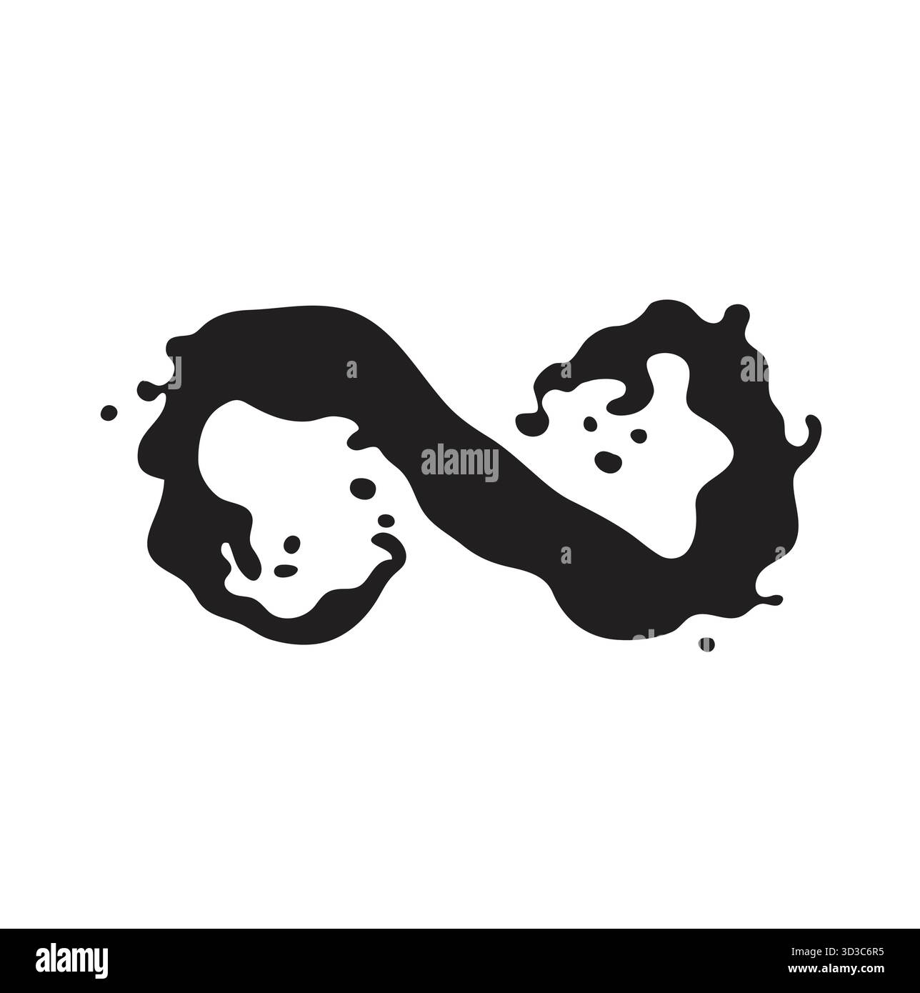 Creative Red Infinity Logo Splashes Shape Vector Symbol Icon Design Stock Vector