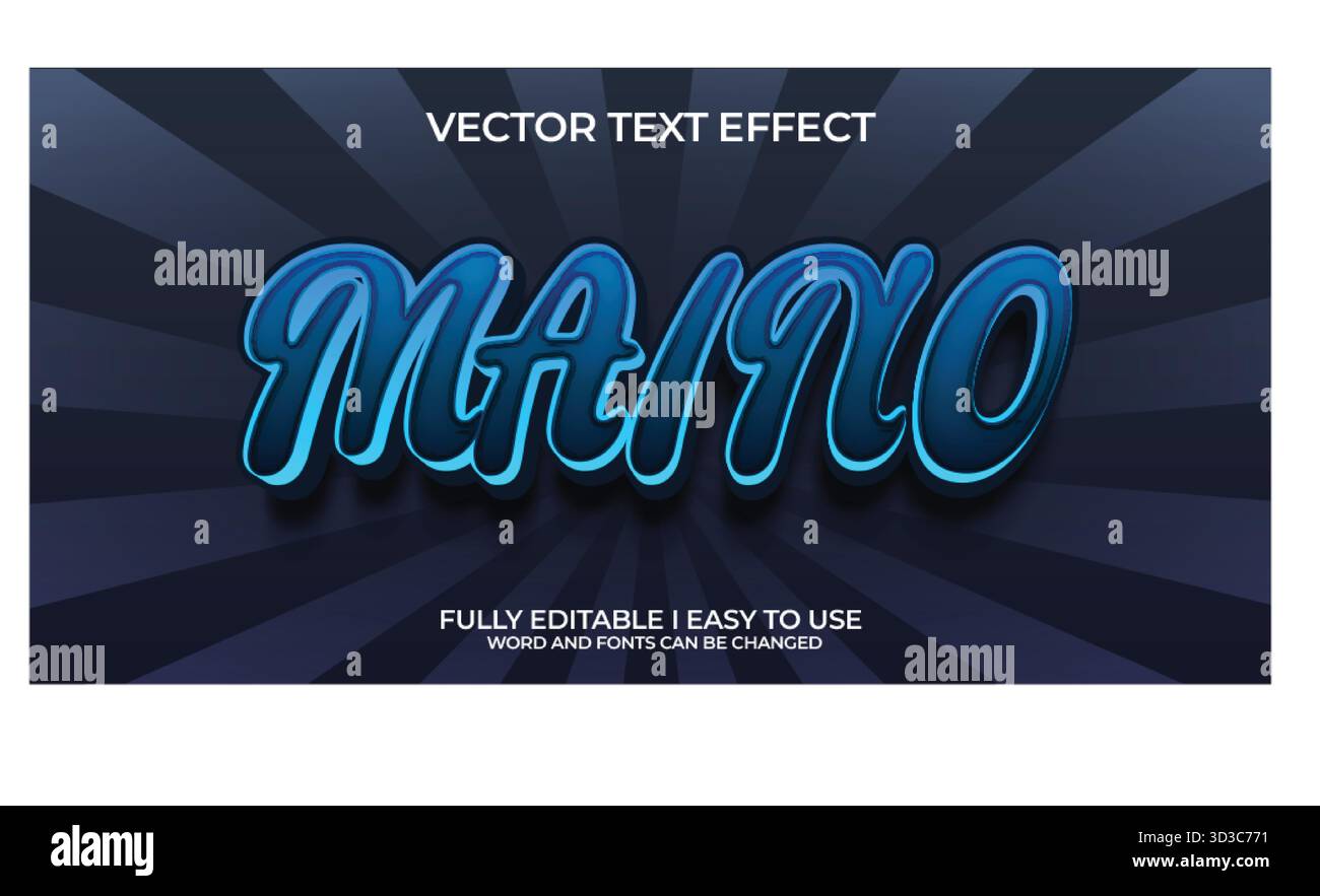 Editable Vector Text Effect Stock Vector Image & Art - Alamy