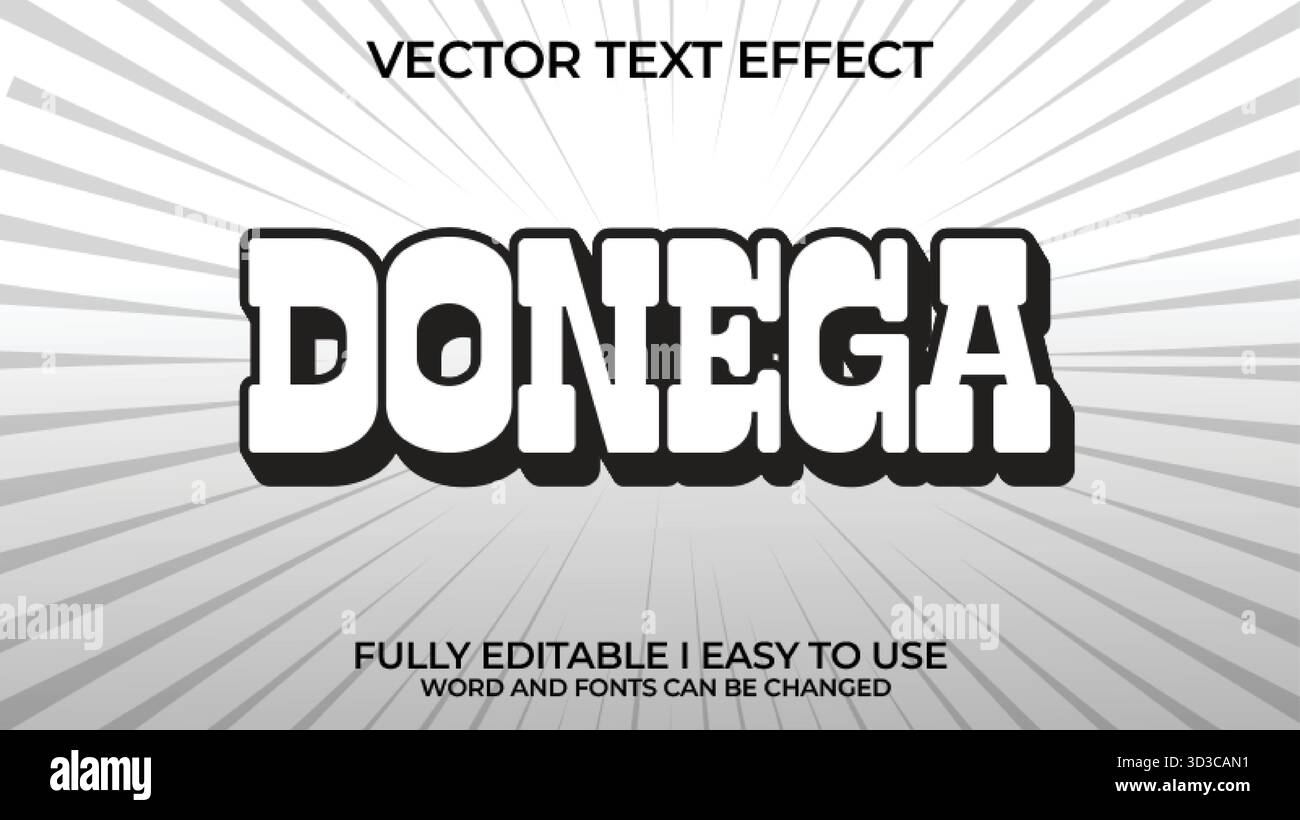 Text Image Video Vector Editable Vector Text Effect Stock Vector Image & Art - Alamy