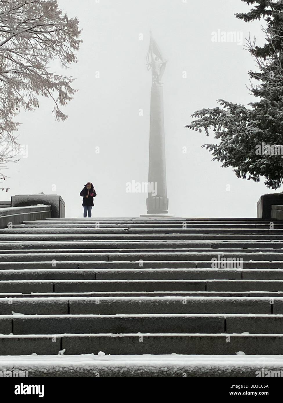 Slavín memorial monument, Bratislava, Slovakia - Smartphone Captured Stock Image