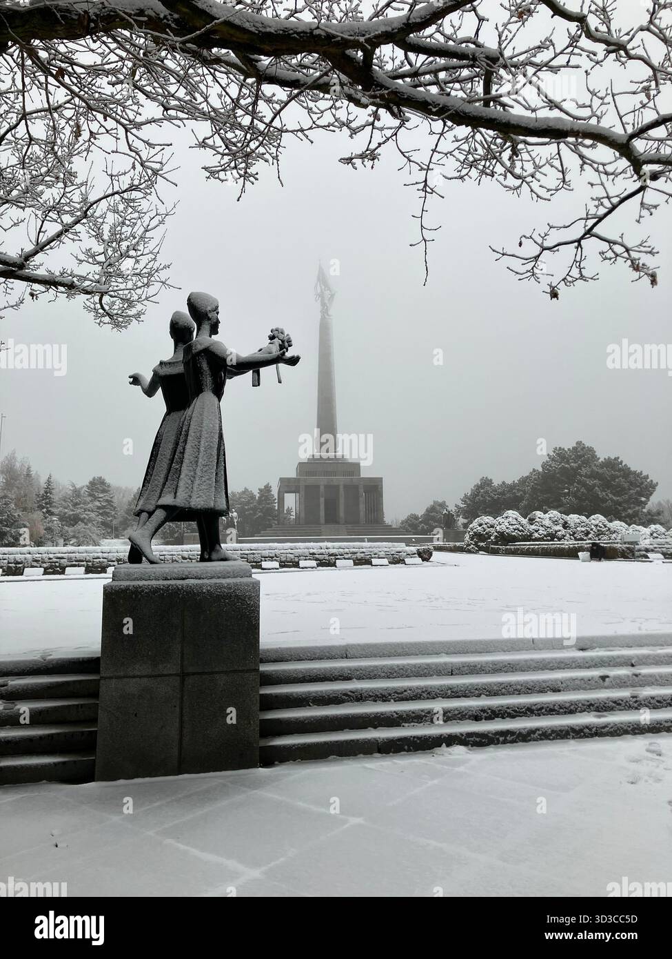 Slavín memorial monument, Bratislava, Slovakia - Smartphone Captured Stock Image