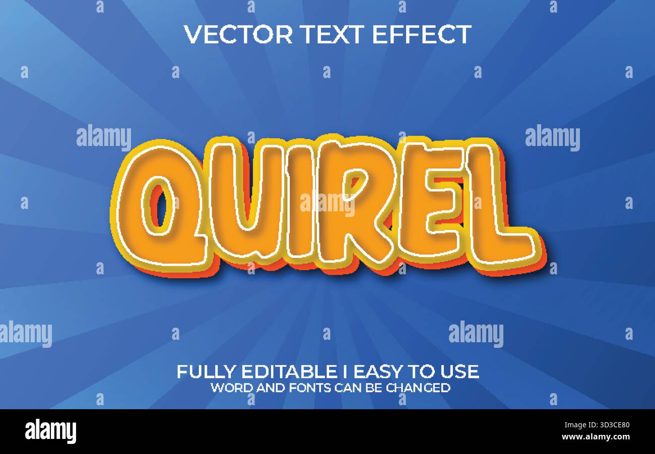 Editable Vector Text Effect Stock Vector Image & Art - Alamy