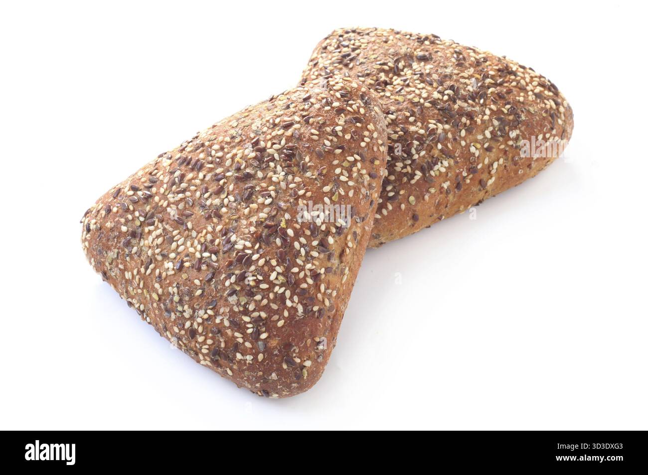 Multigrain Rolls Isolated On White Stock Photo