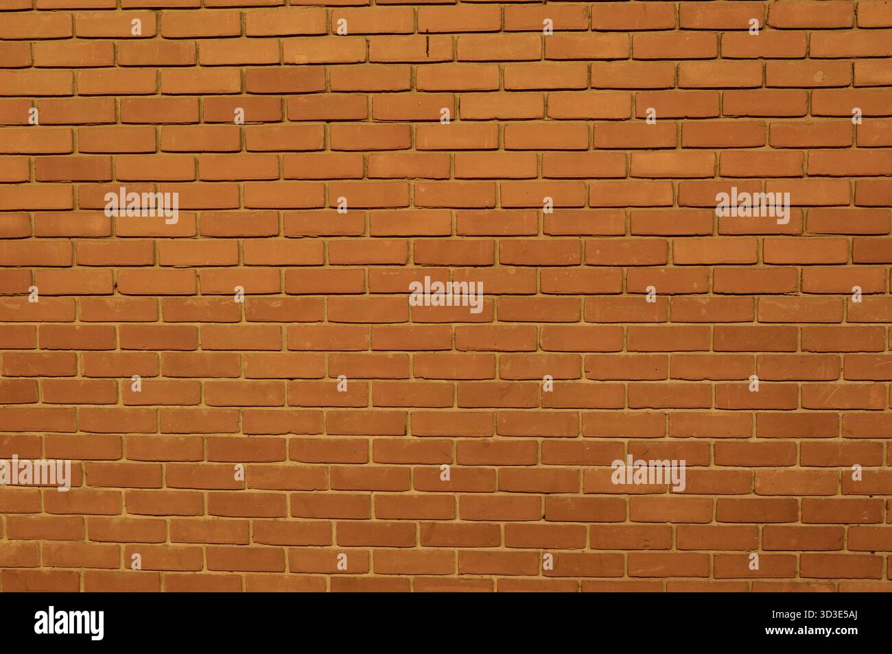 Full frame of red brick wall texture and pattern Stock Photo