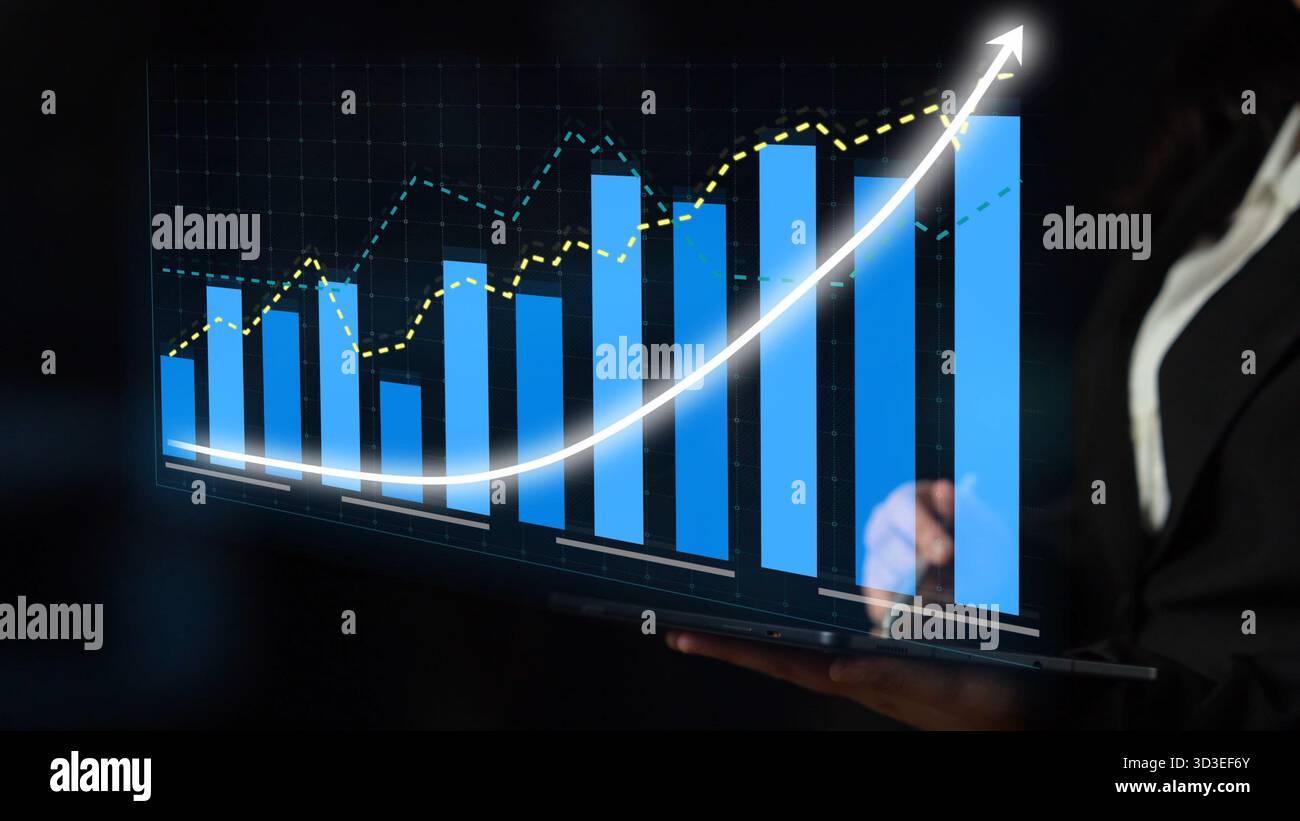 Digital visualization bar graphs hi-res stock photography and images ...