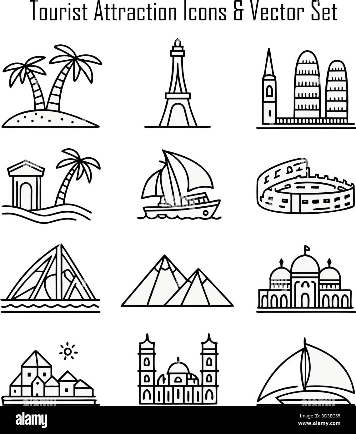 Tourist attraction element Stock Vector Images - Alamy