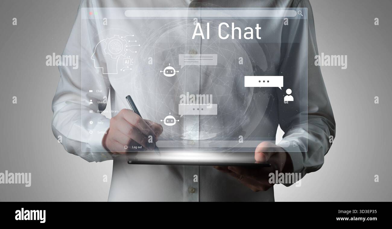 AI chatbot interface facilitates communication, chatbot, and AI ...