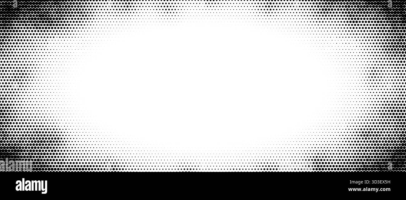 Halftone gradient texture. Grunge dot noise zoom effect pattern ...