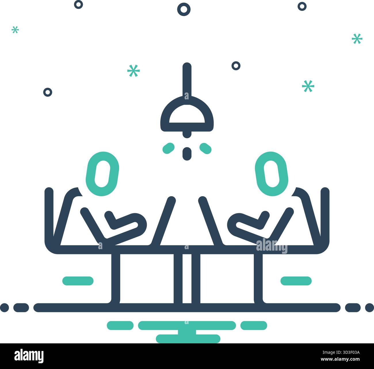 Icon for co working spaces, co working Stock Vector