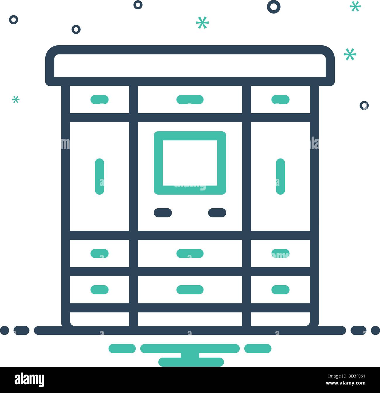 Icon for parcel lockers, parcel Stock Vector