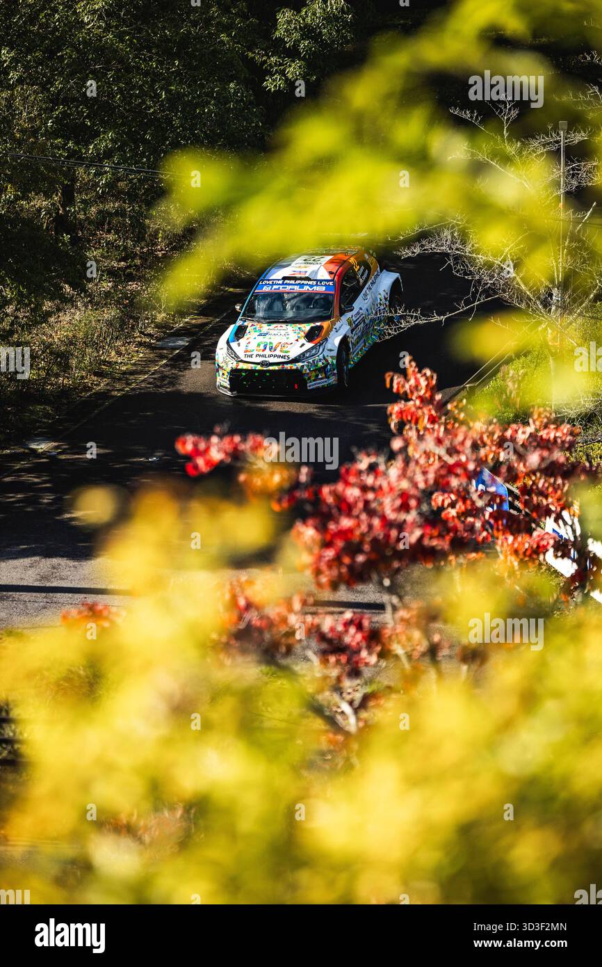 22 Jan SOLANS, Rodrigo SANJUAN, Toyota Yaris Rally2, action during the 2025  Rally, Japan. , . WRC World Rally Car Championship, from November 6 to 9,  2025 at Toyota, Aichi, Japan -