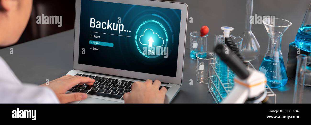 Backup Storage Data Internet Technology Business concept. Database storage cloud technology file data transfer sharing, cyber, big data information Stock Photo