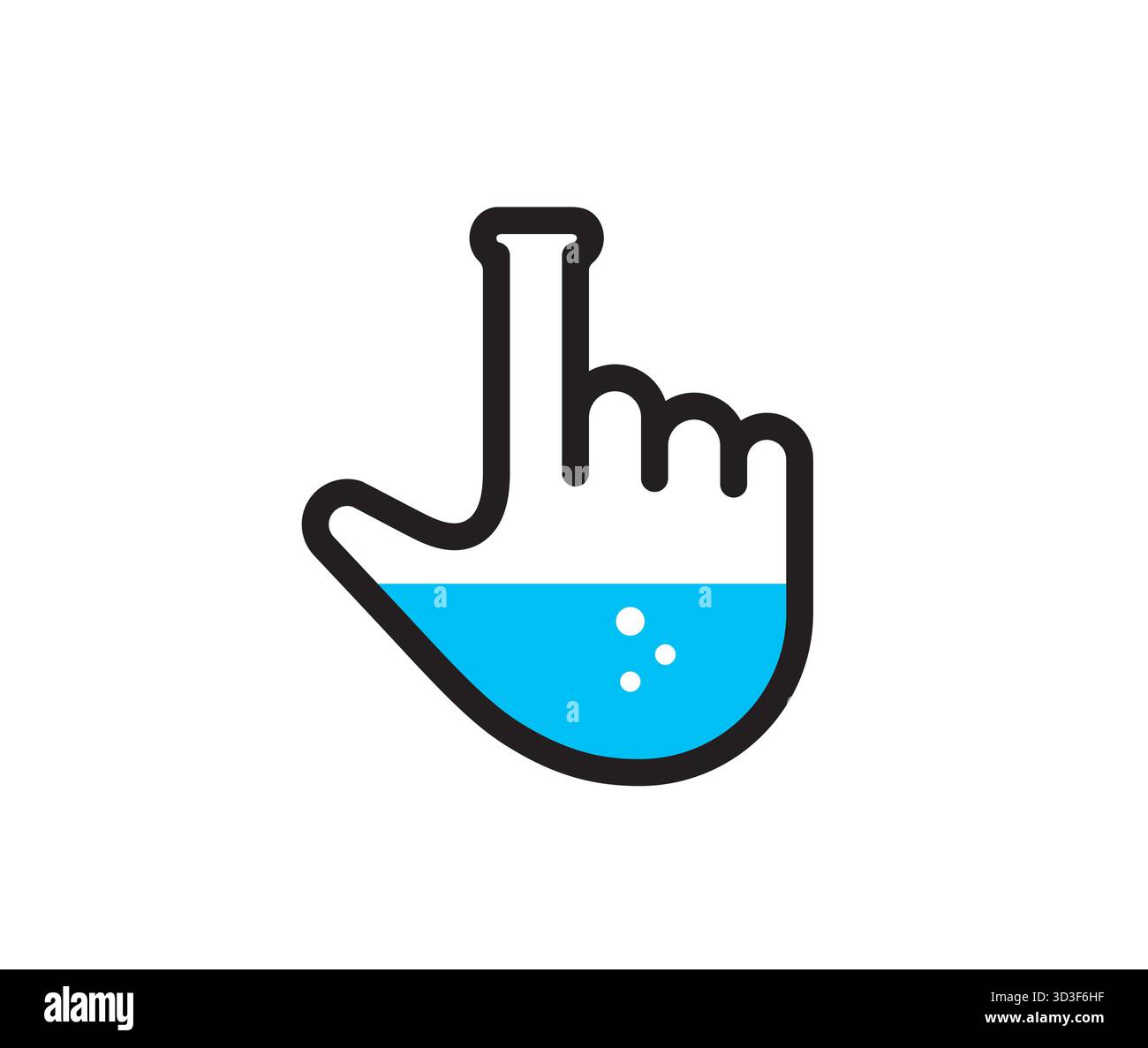 Creative Hand Cursor Logo Finger Pointer Vector Lab Symbol Design Icon Illustration Stock Vector