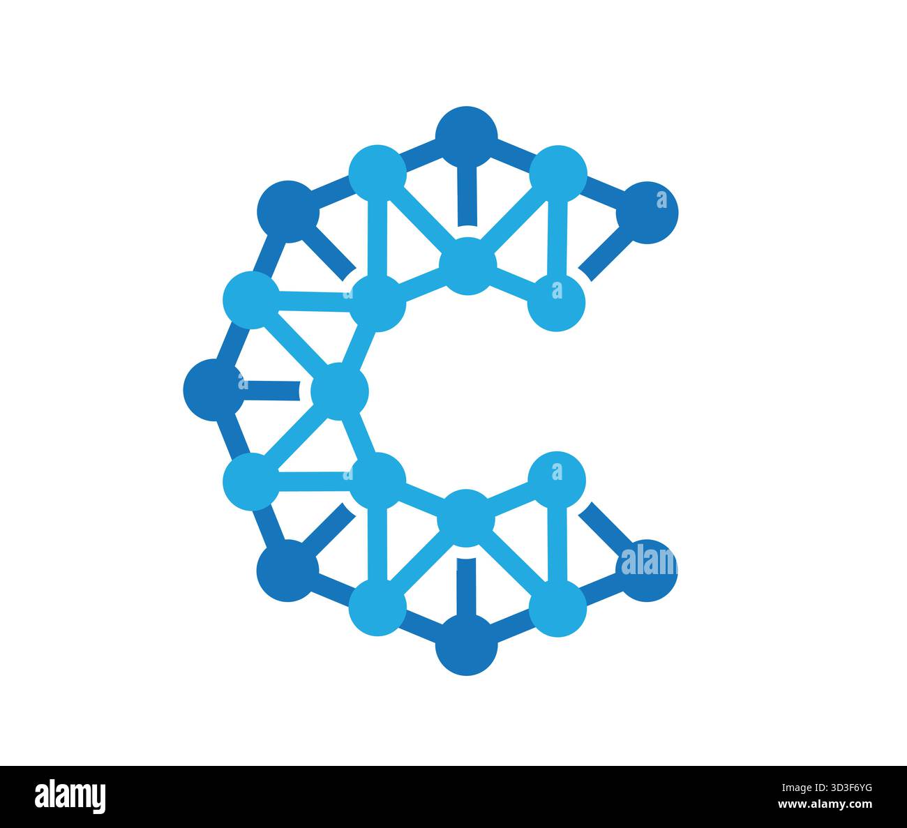 Creative Letter C wire Tech Logo Vector Symbol Stock Vector