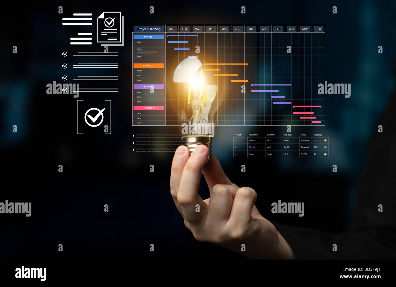 A project management dashboard for business. The interface features a ...