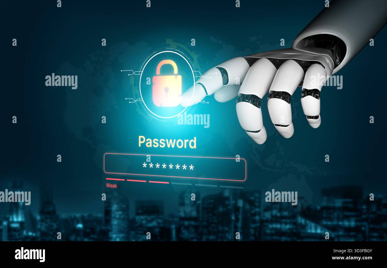 An AI assistant analyzes password strength in real-time during the user ...