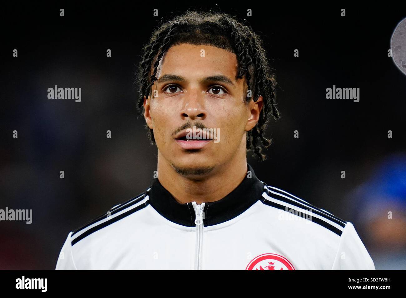 Jean-Matteo Bahoya of Eintracht Frankfurt looks on during the UEFA ...
