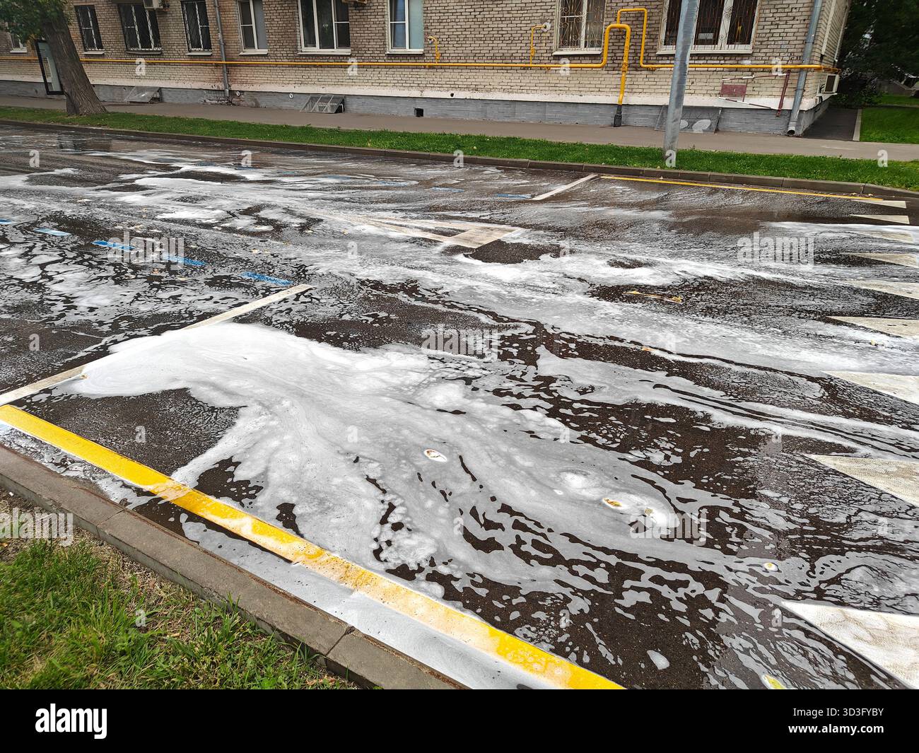 Pavement covered in soap hi-res stock photography and images - Alamy