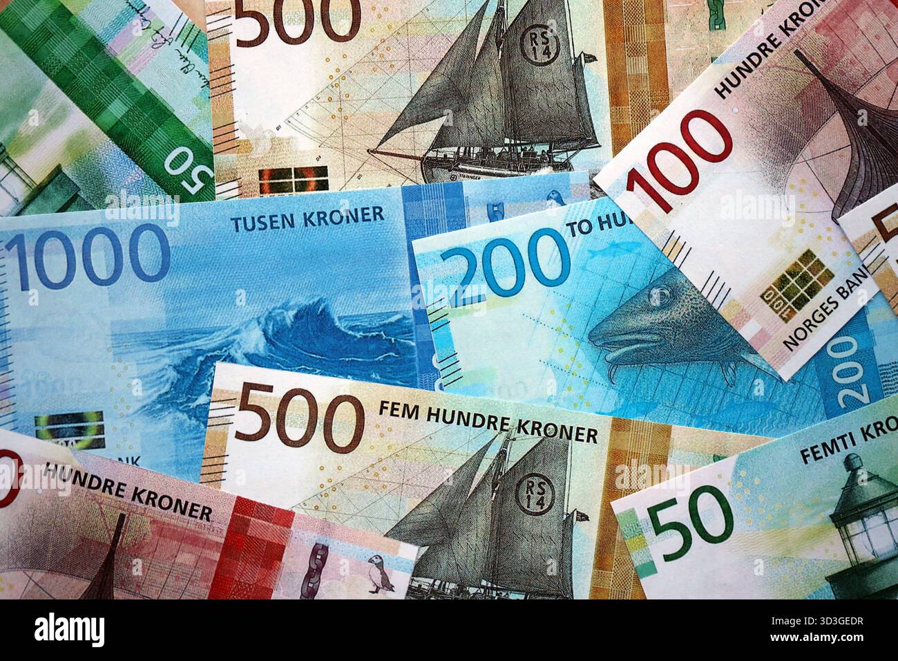 Norwegian krone 1000 hi-res stock photography and images - Alamy