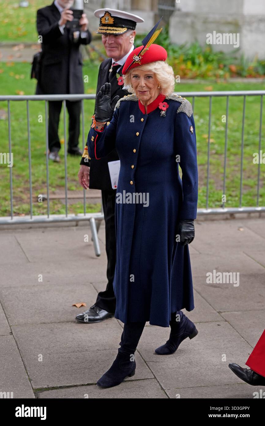 Queen Camilla visits the Field of Remembrance, at Westminster Abbey in