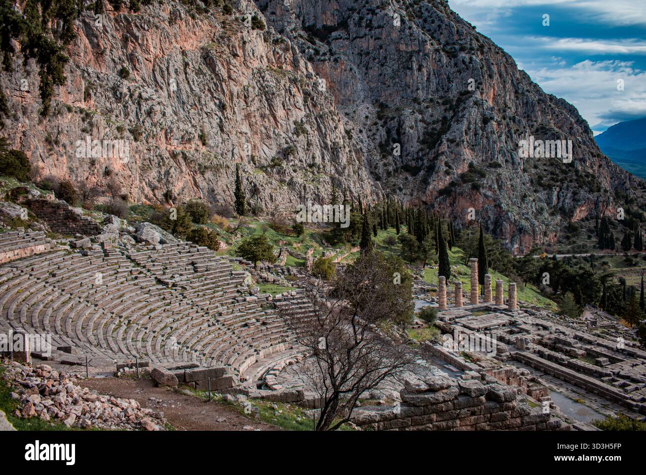 The Amphitheater of Delphi is an ancient Greek theatre in the sanctuary ...