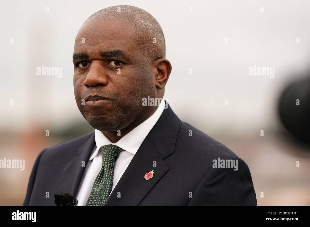 Deputy Prime Minister David Lammy speaking to the media during a ...
