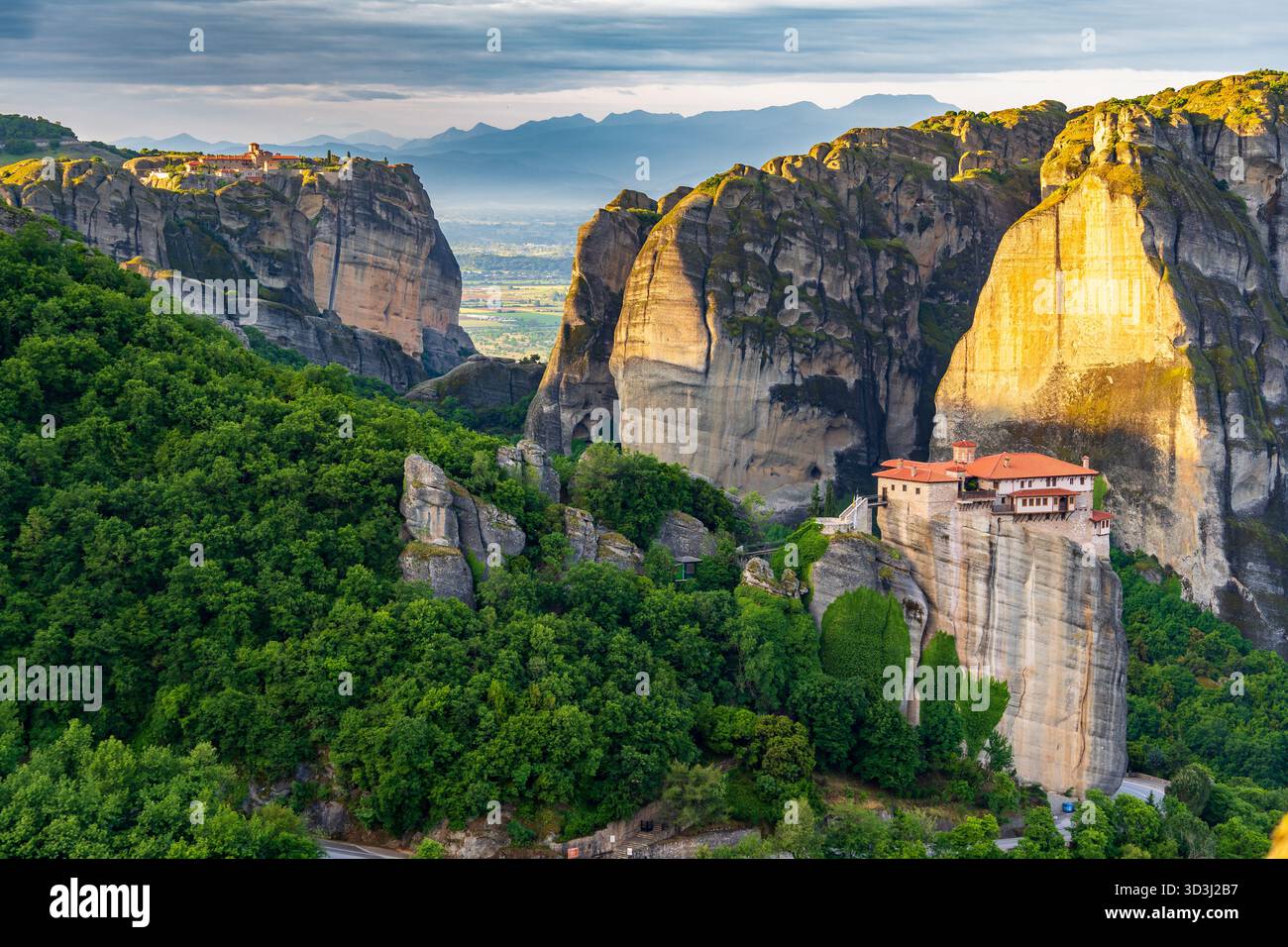 View of Rousanou Monastery Stock Photo