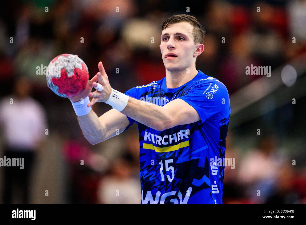 05 November 2025, Baden-Württemberg, Stuttgart: Handball: DHB Cup, men ...