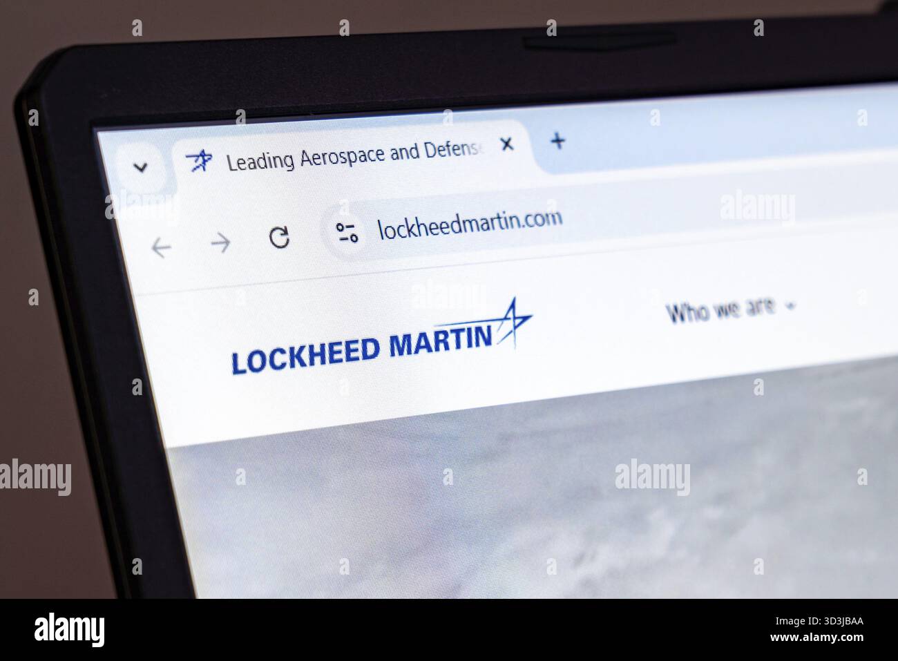 Pre Screen Lockheed Martin New York, USA - January 22, 2025: Lockheed Martin website displayed on ...