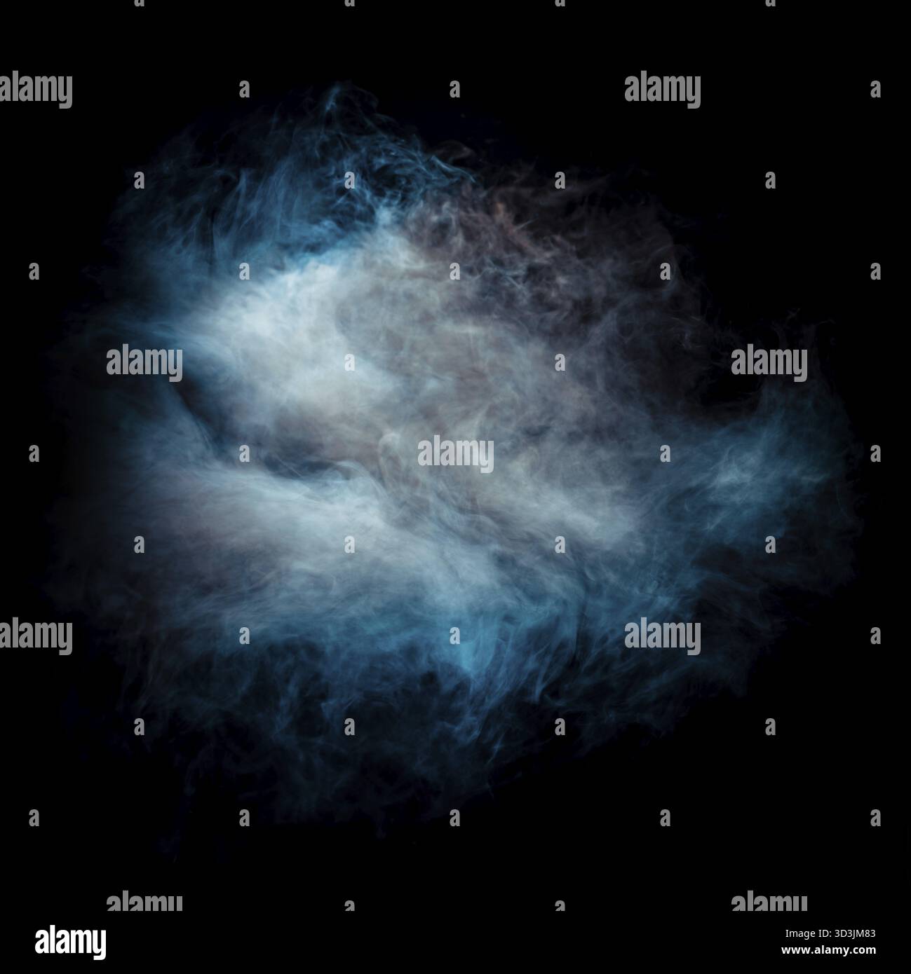 Abstract smoke cloud isolated on black Stock Photo