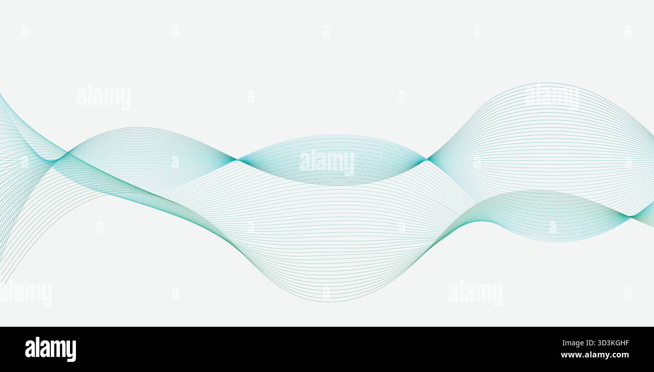 Abstract Flowing Wave Lines on Light Background Stock Vector