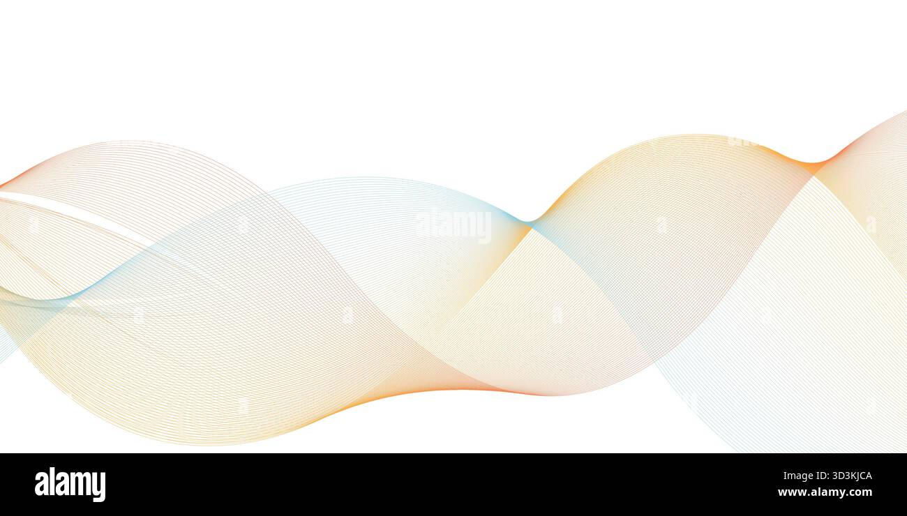 Soft Flowing Abstract Wave Lines on Light Background Stock Vector