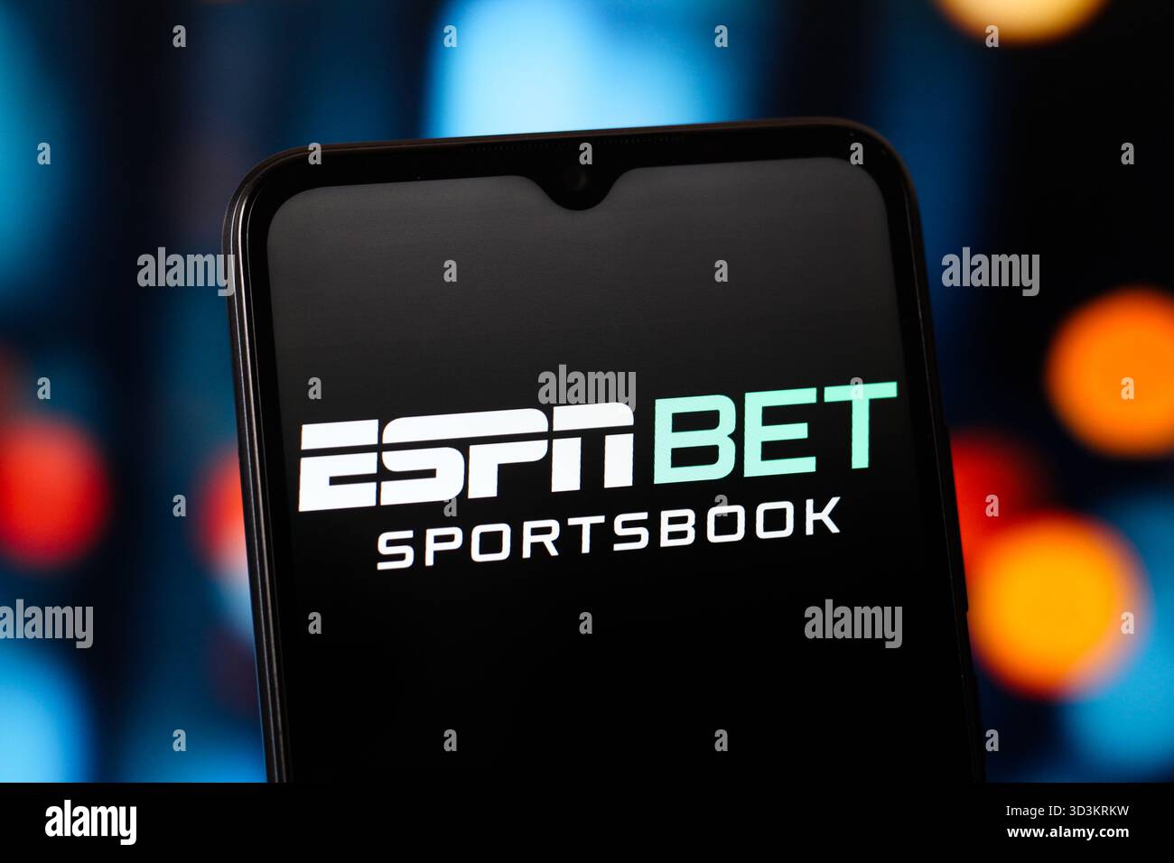 In this photo illustration, the ESPN BET logo is seen displayed on a smartphone screen. Stock Photo