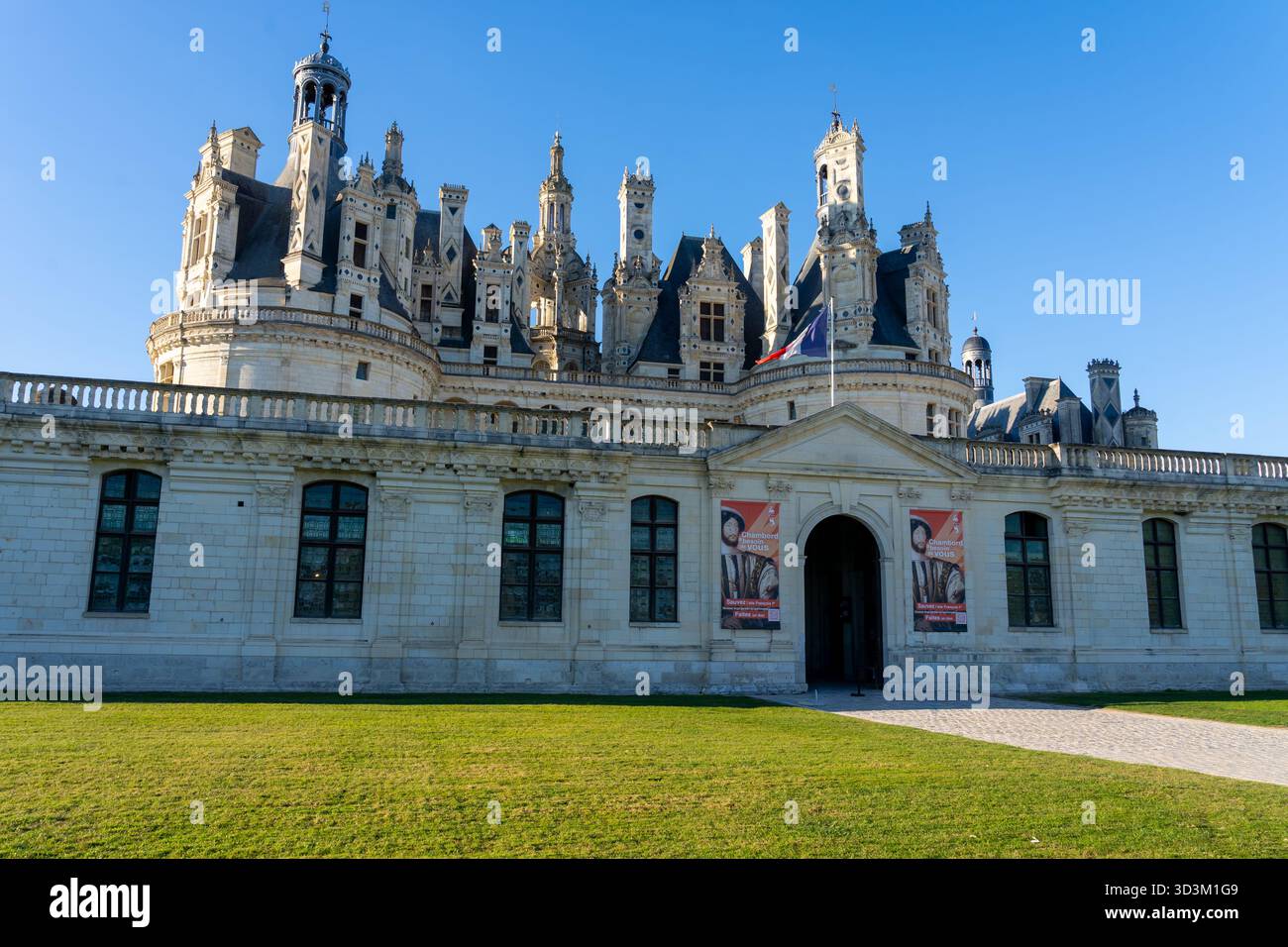 Loire Valley, France - October 17, 2025: Exterior view of Chateau De Chambord in Loire Valley, France. Stock Photo