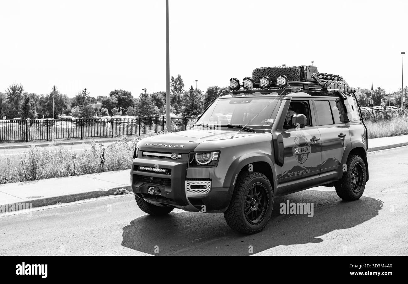 Chicago, Illinois, USA - September 08, 2024: 2022 Land Rover Defender ...